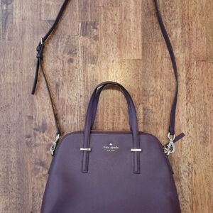 Kate Spade Plum Satchel with Dual Handles